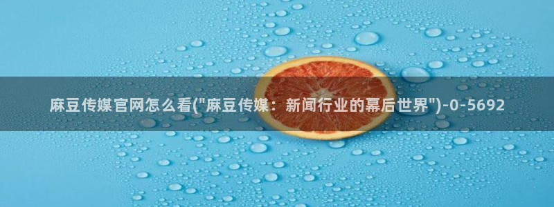 麻豆传媒官网官方：麻豆传媒官网怎么看(\
